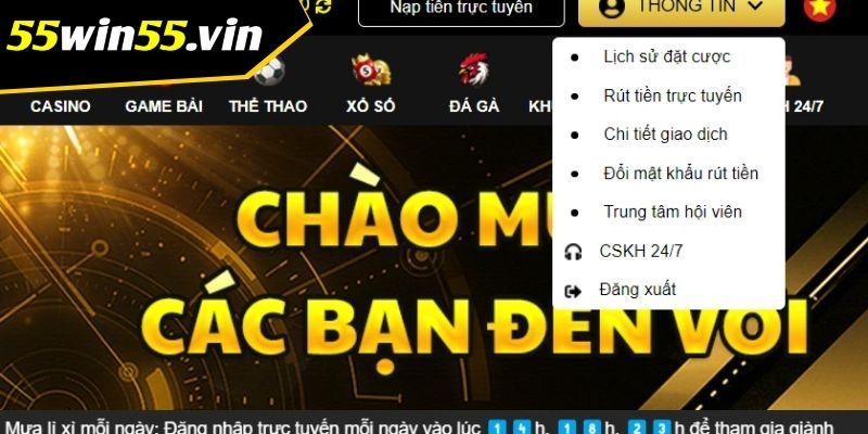 Điều kiện để hội viên rút tiền 55Win thành công Điều kiện để hội viên rút tiền 55Win thành công